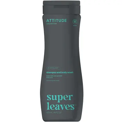 Attitude Shampoo E Bagnoschiuma Antiforfora Naturale Per Uomo 2 In 1 Super Leaves (Shampoo E Bagnoschiuma) 473 Ml