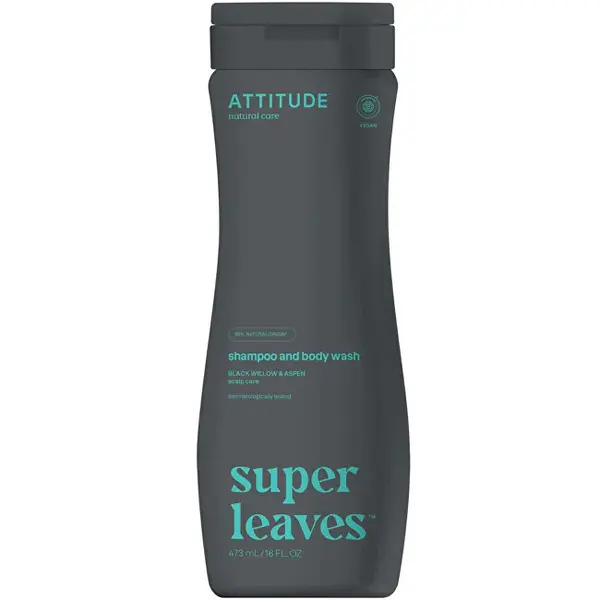 Attitude Shampoo E Bagnoschiuma Antiforfora Naturale Per Uomo 2 In 1 Super Leaves (Shampoo E Bagnoschiuma) 473 Ml