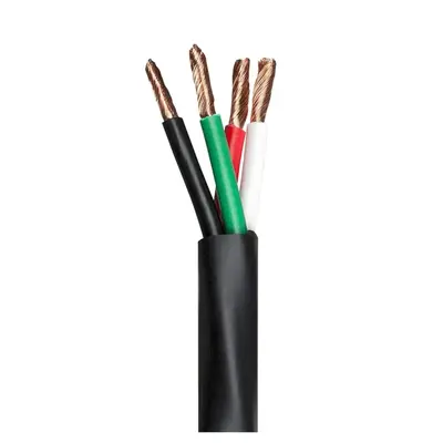 13726 Monoprice Speaker Wire CMP Rated 4-Conductor 16AWG 100ft Black