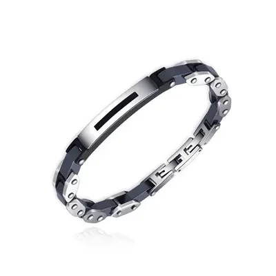 Diverse Fashion Steel Bracelet with Hematite for Men B1000767