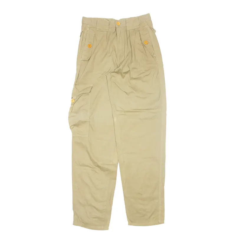RIFLE Workwear Cargo Trousers Beige Regular Tapered Mens W27 L30