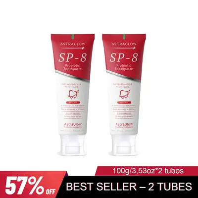 AstraGlow SP-8 toothpaste - Fluoride-Free Formula with Hydroxyapatite & Plant-Based Ingredients for Teeth Cleaning & Whiteni...