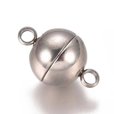 Tarnish Resistant 201 Stainless Steel Magnetic Clasps with Loops