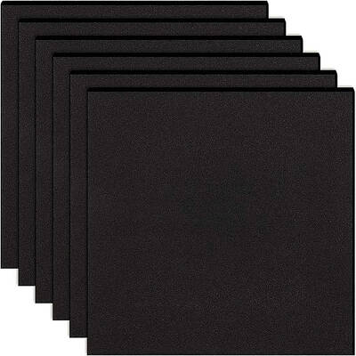 BENECREAT 20PCS 3mm Square Self Adhesive Backed Foam Sheet Black EVA Foam Pad Mat with Adhesive Backing for Furniture Doors