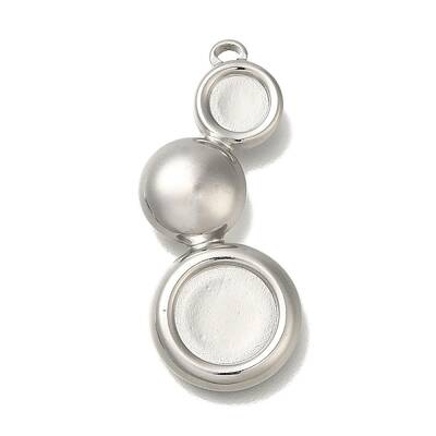 304 Stainless Steel Cabochon Settings for Enamel