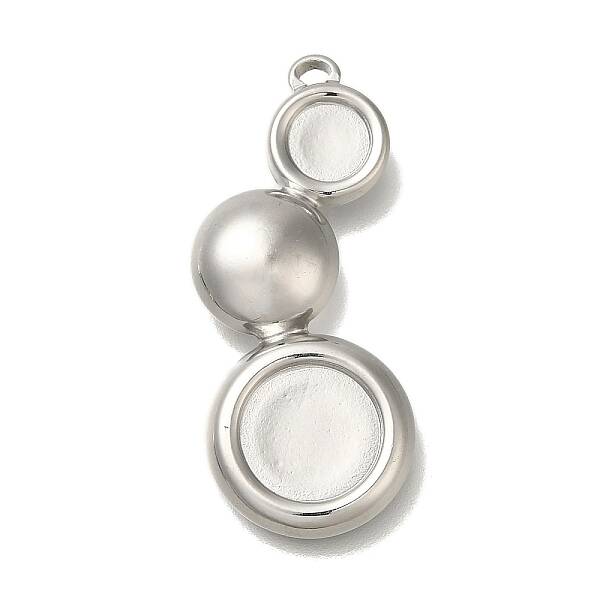 304 Stainless Steel Cabochon Settings for Enamel