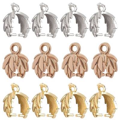 60Pcs 3 Colors Brass Ice Pick Pinch Bails