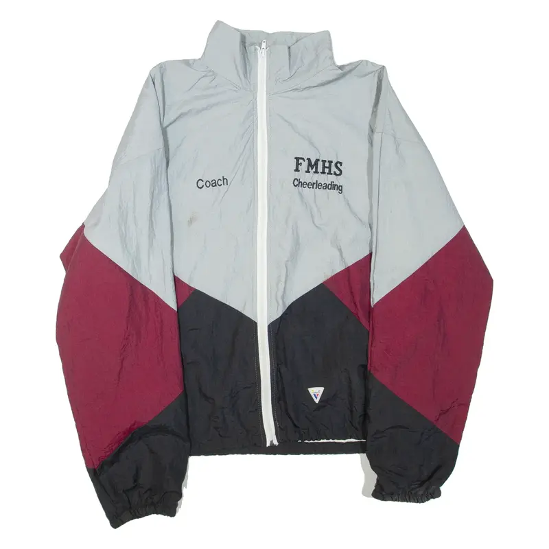 Fmhs Cheerleading Womens Track Jacket Grey Colourblock XL