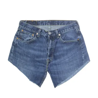LEVI'S 501 Stone Wash Denim Shorts Blue Regular Womens L W30