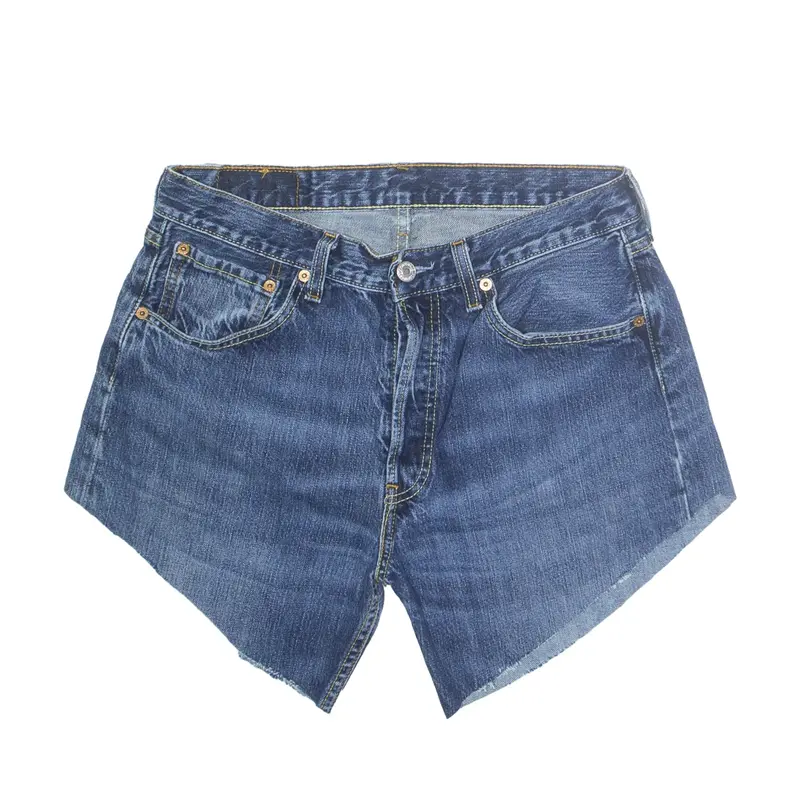 LEVI'S 501 Stone Wash Denim Shorts Blue Regular Womens L W30