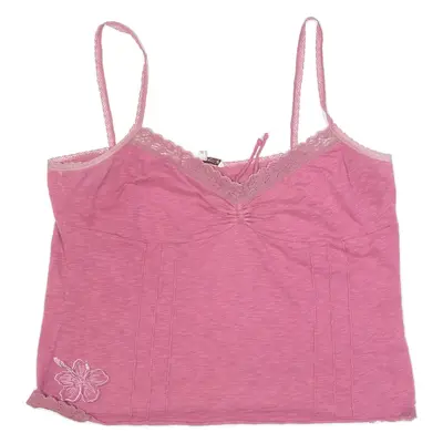 FAT FACE Womens Camisole Top Pink V-Neck Sleeveless UK 16