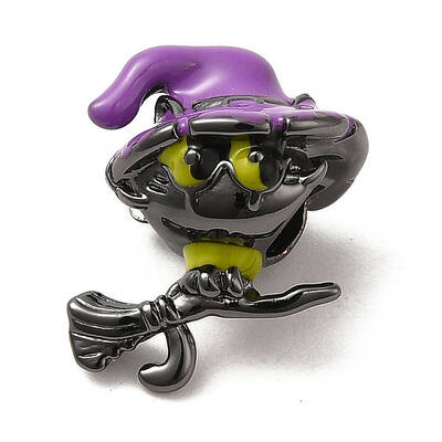 Halloween Brass Enamel European Beads