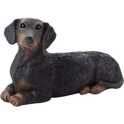 Sandicast Black Dachshund Dog Sculpture
