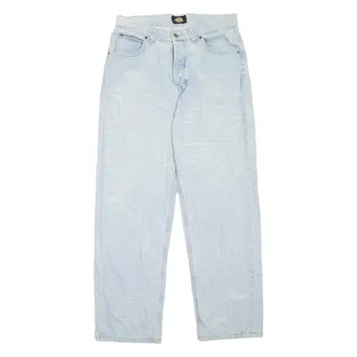 DICKIES Workwear Mens Jeans Blue Loose Straight W34 L32