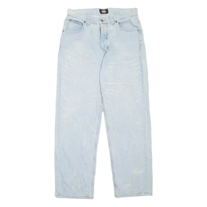 DICKIES Workwear Mens Jeans Blue Loose Straight W34 L32