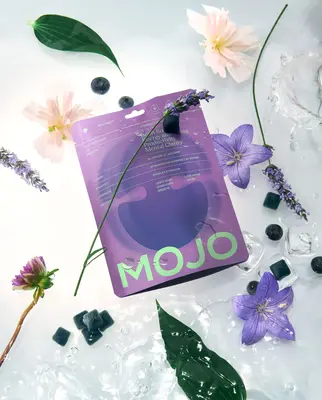 MOJO Brain Boost Gummy Energy & Focus Gummy - Blueberry Lavender Vegan Snacks Healthy Fruit Packaged Healthcare Adaptogen Noo...