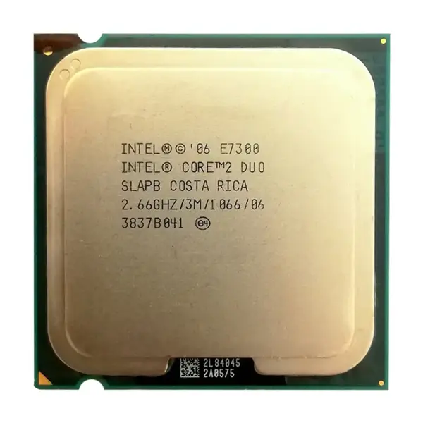 SLB9X Intel Core 2 Duo E7300 Dual-Core 2.66GHz 1066MHz FSB 3MB L2 Cache Socket LGA775 Processor