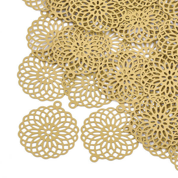 430 Stainless Steel Filigree Pendants