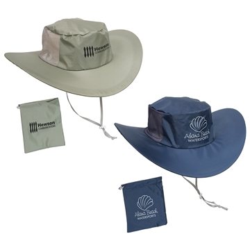 50 Custom Fold 'N Go Outdoor Hat - Compact & Water Resistant