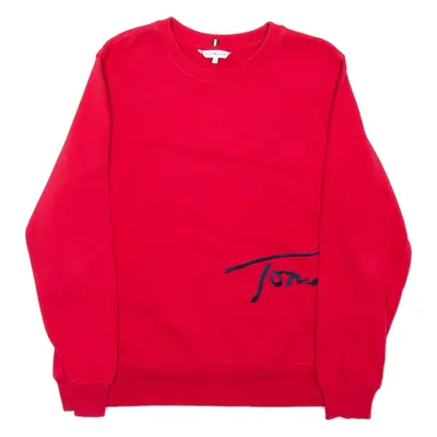 TOMMY HILFIGER Mens Sweatshirt Red S