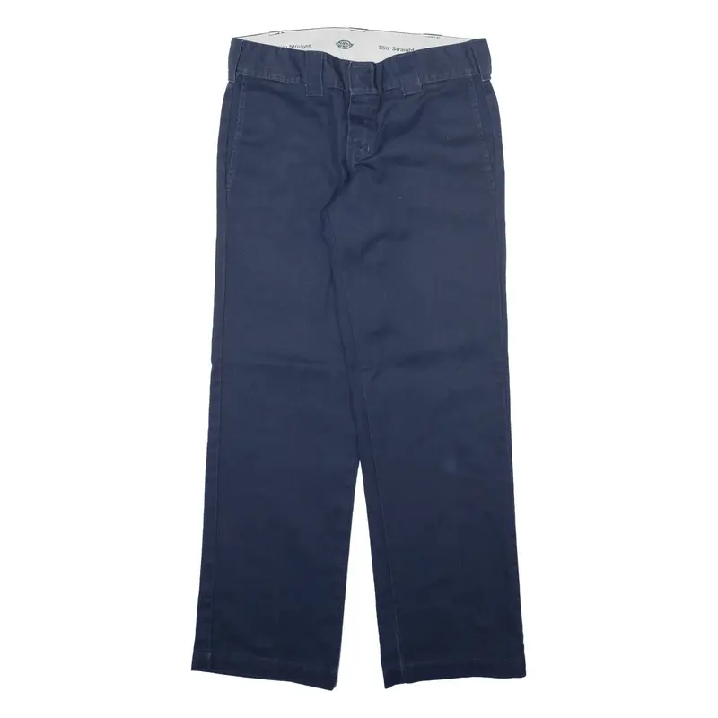 DICKIES Mens Trousers Blue Slim Straight W29 L30