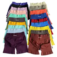Impact Shorts with Logo Low Waist Seamless Yoga Shorts Scrunch Bum Gym Shorts Workout Biker Short Stretch Fitness Clothing