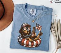 Comfort Colors Funny 4th Of July T-shirt, Dachshund 4th Of July T-shirt, 4th Of July Dog Tshirt, Patriotic Dog Gift, Dog Love...