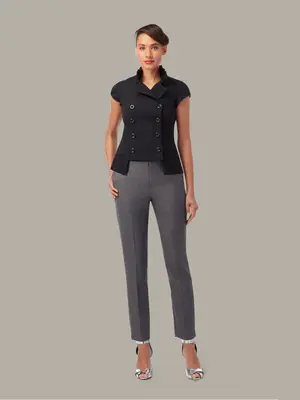 ARCHITRAVE | Fan-Collar Waistcoat | Colour: Black | Size: L