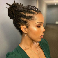 MXIRE Loc Extension Human Hair 0.4-0.8cm Width 4-12inch 10-60 Strands 100% FUll Handmade Permanent Dreadlock Extension Human ...
