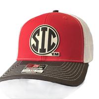 Georgia Richardson 112 Hat with White Leatherette Sic Em Patch