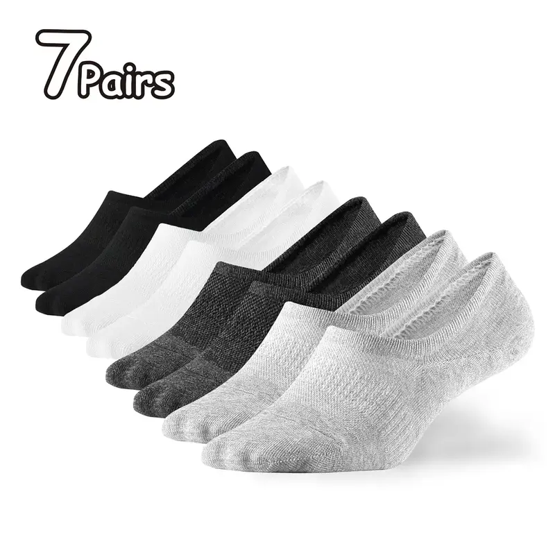 WANDER No Show Socks Mens,Womens Men Ankle Socks Short Low Cut Invisible Liner Non Slip Casual Athletic Boat Socks，Cotton T...