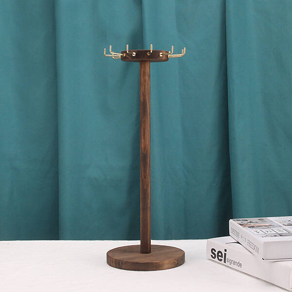 Rotatable Wood Necklace Display Stands