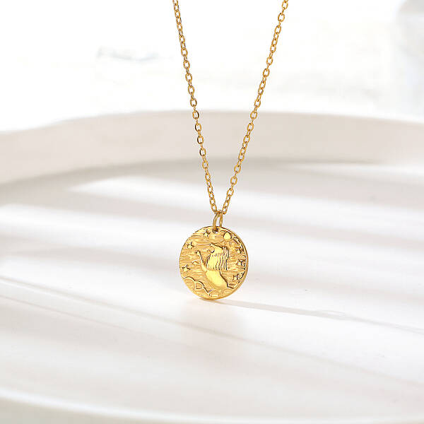 Elegant Stainless Steel Lion Pendant Necklace for Women's Daily Wear
