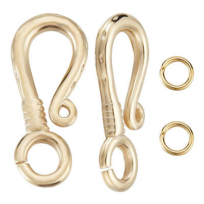 10Pcs Brass Hook Clasps