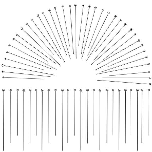 300Pcs 3 Styles 304 Stainless Steel Ball Head Pins