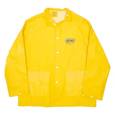 PVC POLYESTER Mens Workwear Coat Yellow XL