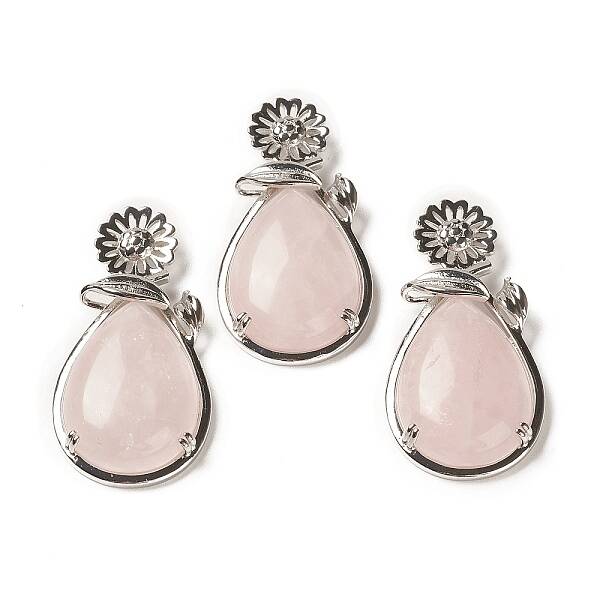 Natural Rose Quartz Pendants