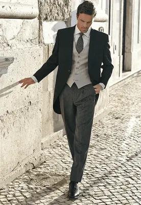 Black Suit Gray Vest