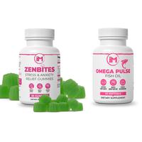 IM Zen Pack - IM ZenBites Stress, Anxiety Relief Ashwagandha Gummies & IM OmegaPulse Omega-3 Fatty Acids Fish Oil - EPA & DHA...