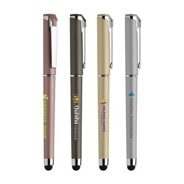 250 Promotional Islander Softy Metallic Gel Pen w/ Stylus - ...
