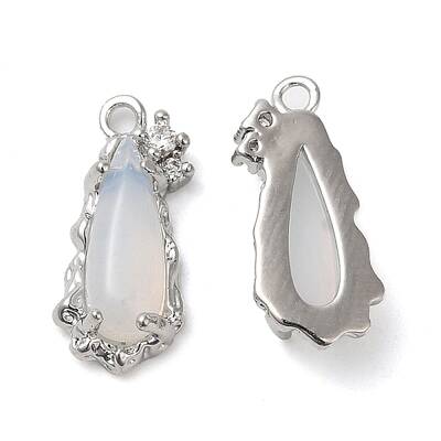 Brass Micro Pave Cubic Zirconia Pendants