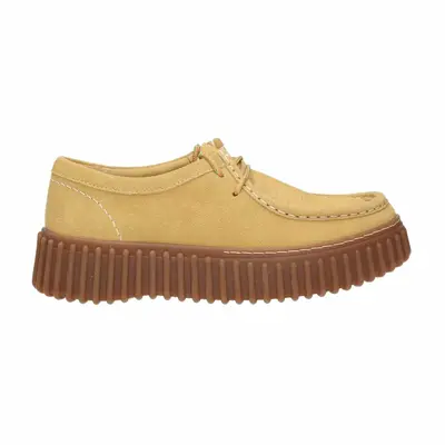 Clarks Torhill Bee Suede Women's Lace Up Shoes - Golden Tan - Size:US 7.5 Women