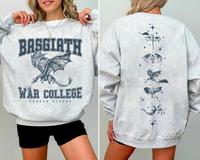 Fourth Wing 4 Legs Dragon Double Sided Sweatshirt, Bookish Shirt, Basgiath War College Crewneck, Fourth Wing Shirt, Dragon Ri...