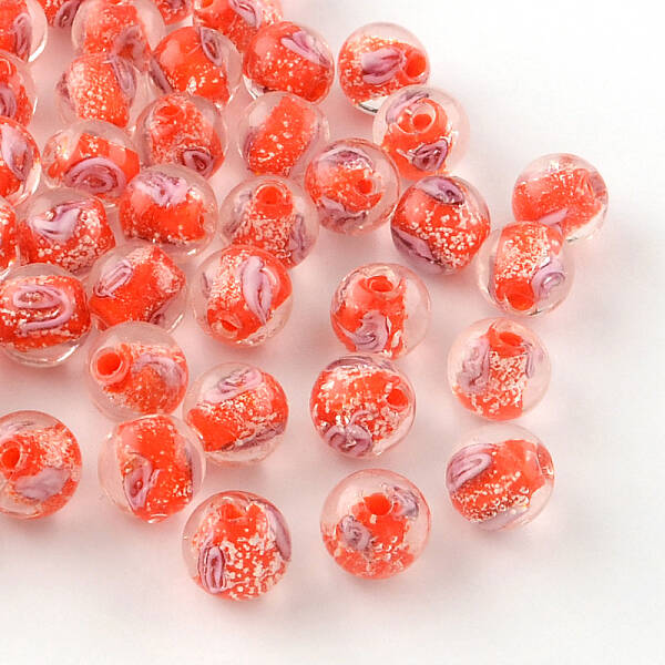Handmade Luminous Inner Flower Lampwork Beads