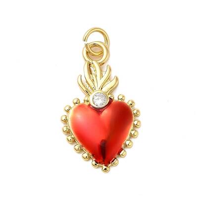 Brass Micro Pave Cubic Zirconia Pendants