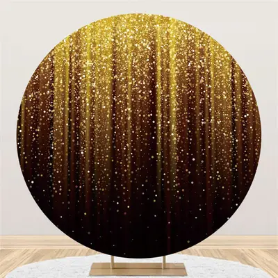 Aperturee Pink Floral Bright Round Wood Birthday Backdrop | Birthday Backdrop Ideas | Round Backdrop Fabric Cover | Birthday ...