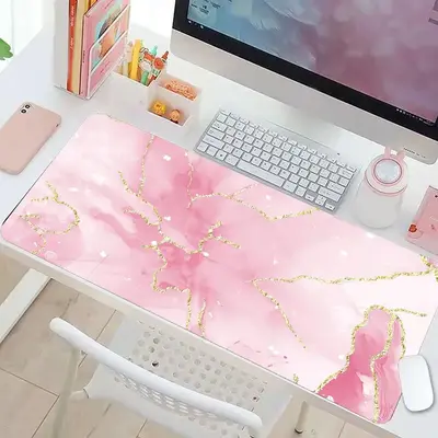 Imitation Marble Texture Mouse Pad, Rectangular Gaming Mouse Pad, Office Desk Non-Slip Rubber Keyboard Mat, Computer Accessor...