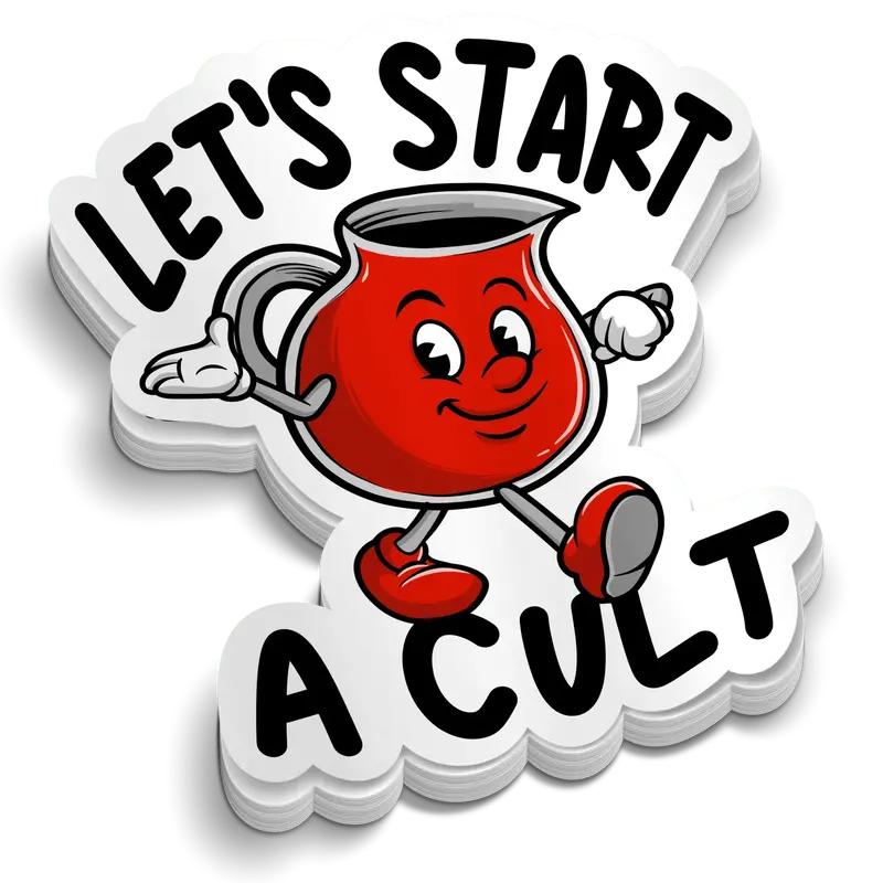 Let's Start a Cult - Hard Hat Decal