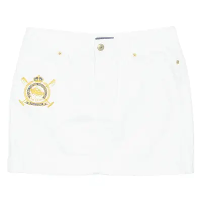RALPH LAUREN Womens Mini Skirt White Short UK 16