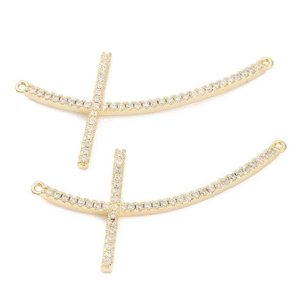 Brass Micro Pave Clear Cubic Zirconia Pendants